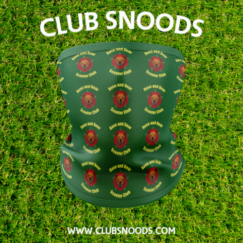 Rose & Bear Scooter Club -Dark Green Snood