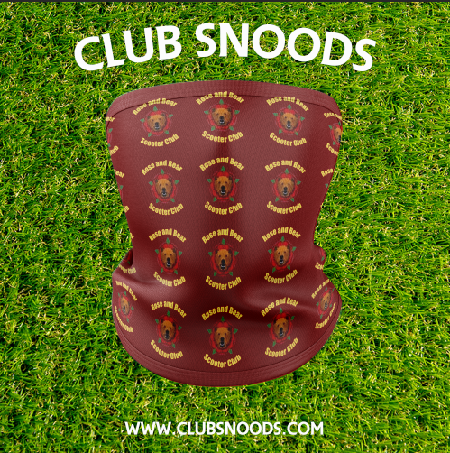 Rose & Bear Scooter Club -Maroon Snood
