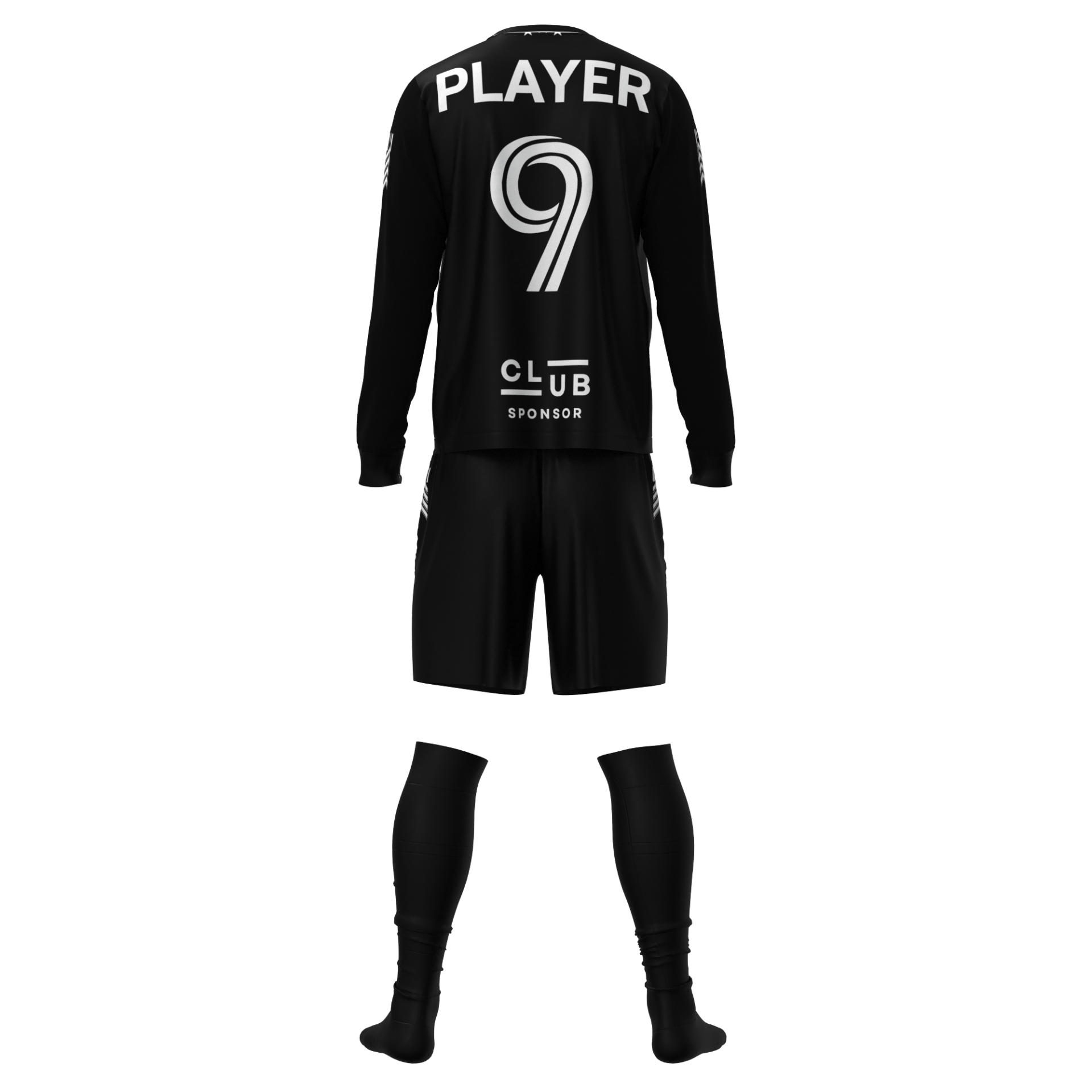 Black & Aqua Striped Goalkeeper - Image 2