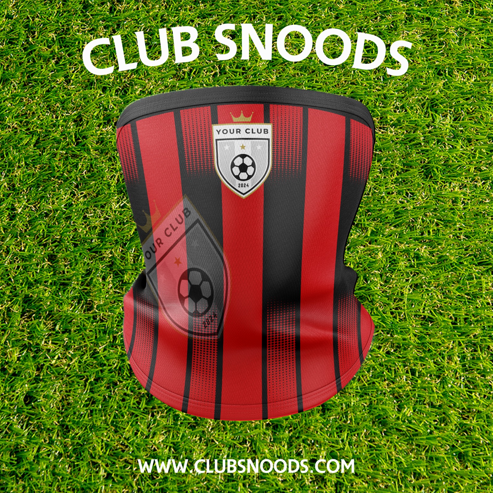 Classic Red & Black Emblem Snood