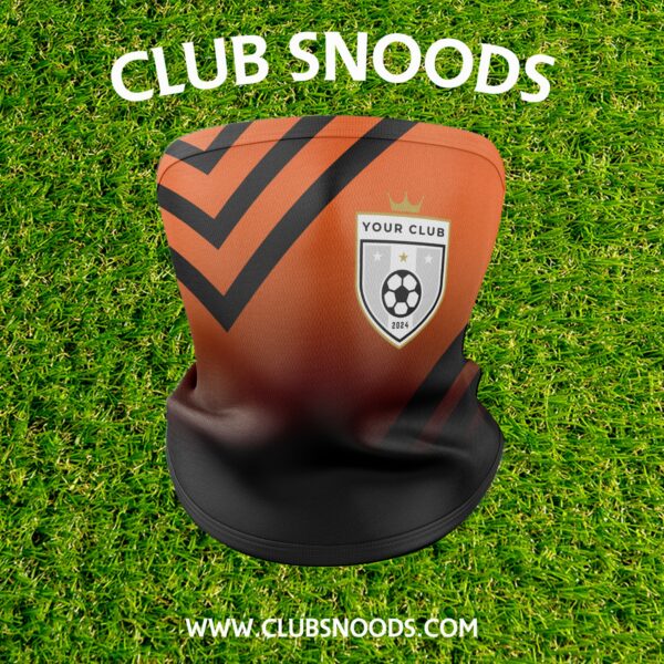 Chevron Flame Orange & Black Club Snood