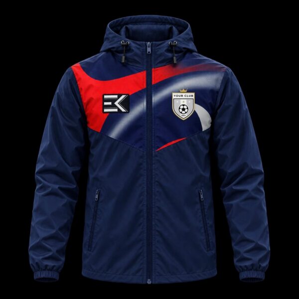 Navy Swoosh Custom Football Rain Jacket